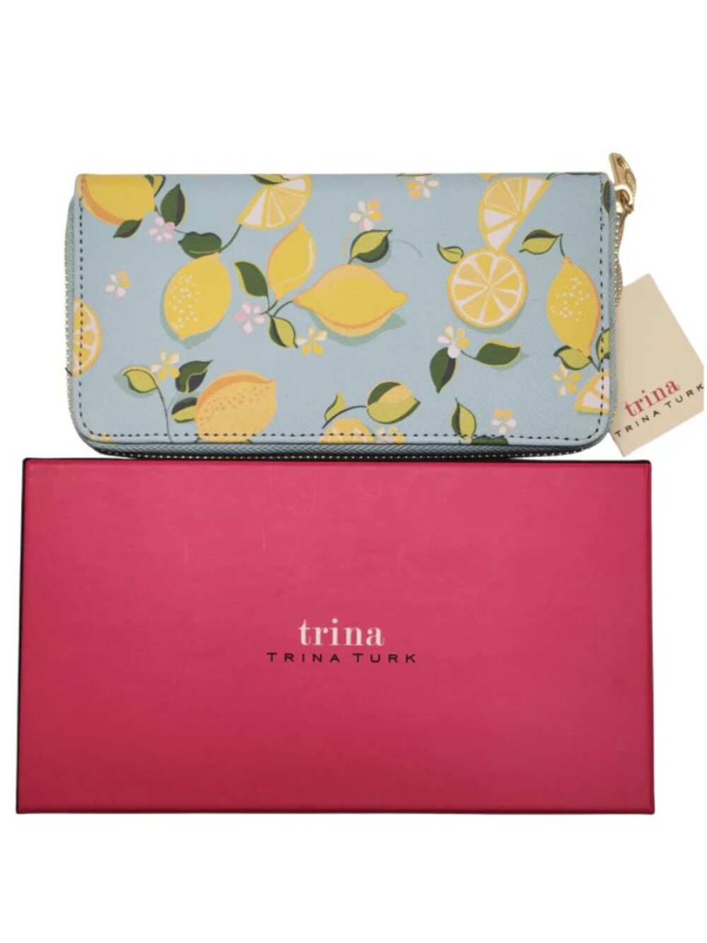 Trina Turk Lemon Delight Zip Around Long Wallet - NWT